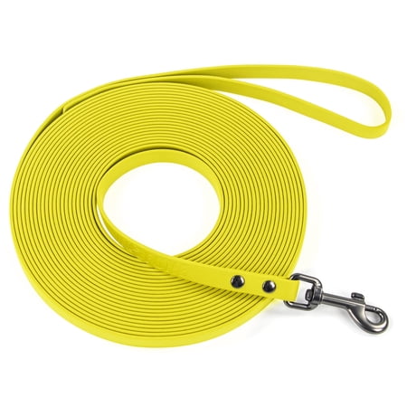 Wolfone Yellow 10ft Waterproof Dog Training Leash – Long Line Outdoor Lead for Dogs