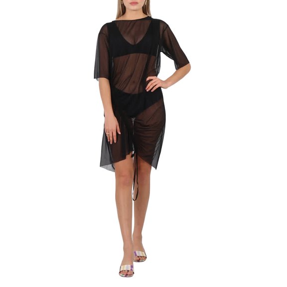 Wolford Ladies Black Transparent Soft Tulle Yoon Beach Cover Up, Size Small