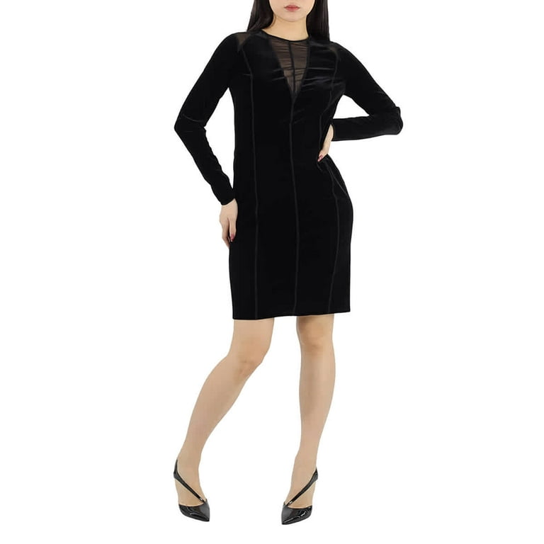 Wolford Ladies Black Tulle Detailing Blake Velvet Dress, Brand Size 34 (US  Size 0) 