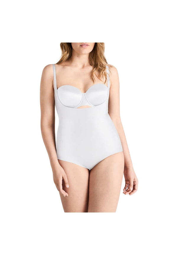 Ladies White Mat De Luxe Forming Bodysuit, Brand Size 40 (US Size 10)