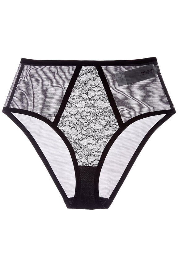 womens Bonded To Leavers Shaping Brief, m, Black