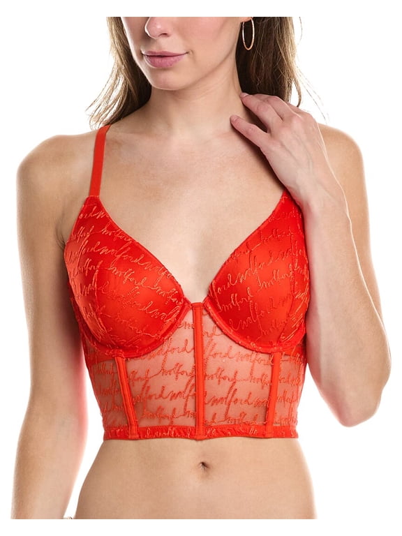 womens Logo Obsessed Bustier, 80B, Red