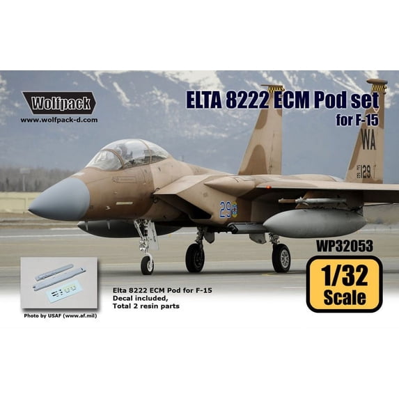 Wolfpack 1:32 ELTA-8212/8222 Jamming Pod Set for F-15 - Resin Detail #WP32053