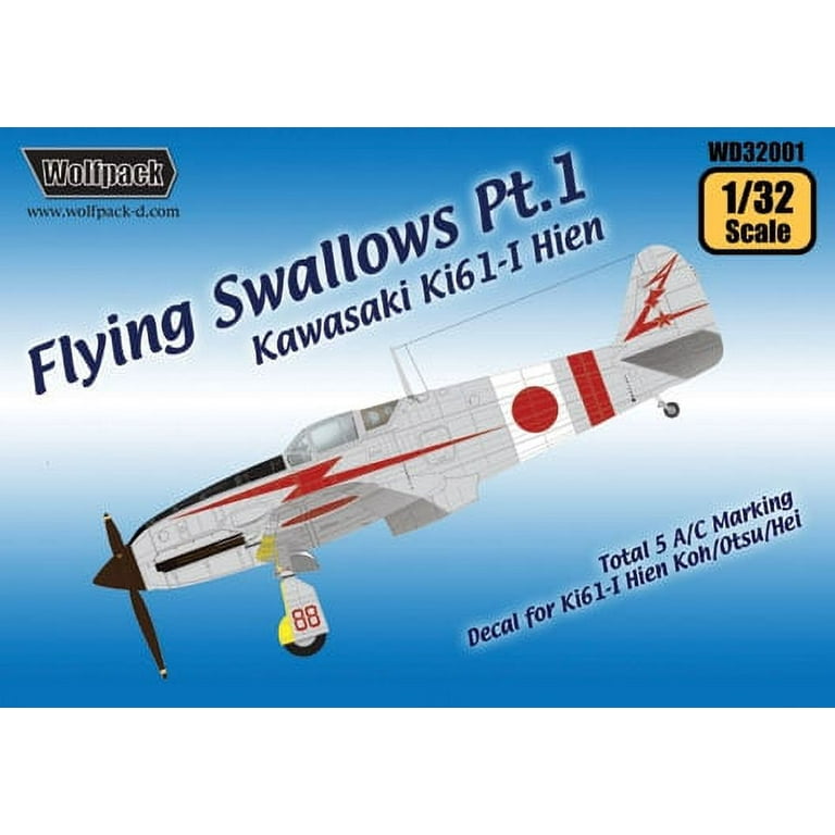 Wolfpack 1/32 decal Ki-61 Hien Part 1 for Hasegawa - WD32001
