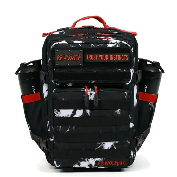 Wolfpak 35L Backpack Black Lightning Immortal Red
