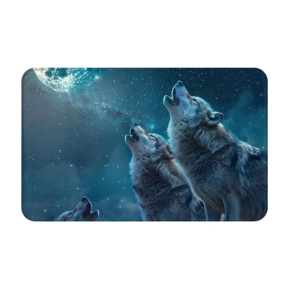 Wolfs Rugs Washable Cover Floor Rug Carpets Home Decorations for Bathroom Kitchen Bedroom Indoor 31.5x20 inch