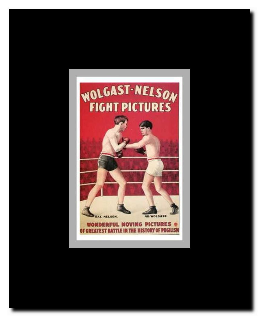 Wolgast-Nelson Fight Pictures Framed Movie Poster