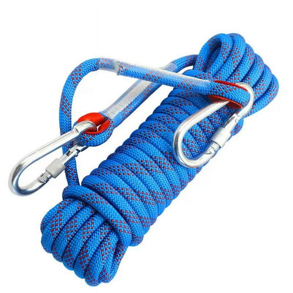 Wolike 20M/65.6FT Outdoor Climbing Rope, Nylon Rope, Safety Rope, Climbing Cord, Life Rope Speed Descent Rope, 10mm Diameter 1200kg Static Tension Climbing Rope(Blue)