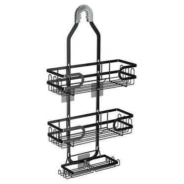 Wolike 3-Tier No-Drill Shower Caddy - Metal Bathroom Organizer With Hooks For Shampoo, Soap & More - Space-Saving Corner Storage Rack