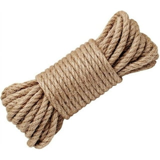 Rope 1 Inch 50 Feet Jute Rope, Heavy Duty Jute Rope,Natural Hemp Rope,  Twisted Hemp Rope for Crafts, Gardening, Bundling, Climbing, Hammock,  Nautical