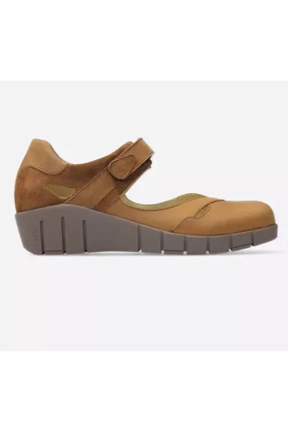 Women's Charlotte Mid Brown Nubuck Sturdy Mary Jane Pumps, Size EU 37