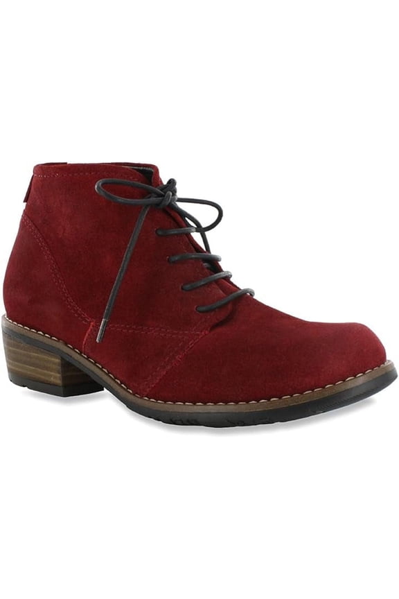 Women's Erne Lace-Up Ankle Boots, Oxblood Greased Suede, Size EU 42