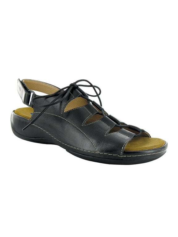 Women's Kite Ghillie Adjustable Laces Backstrap Sandals, Black, Size EU 43