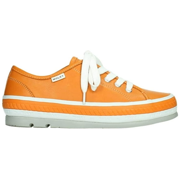 Wolky Women's Linda Canvas Lace-Up Sneakers, Orange, Size EU 41