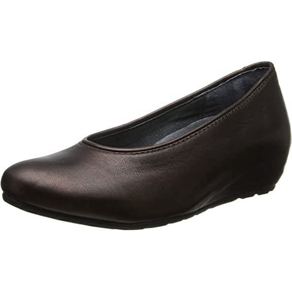 Wolky Women's Valentine Round Toe Wedge Pull-On Shoes, Gray Trevino Metallic, Size EU 36