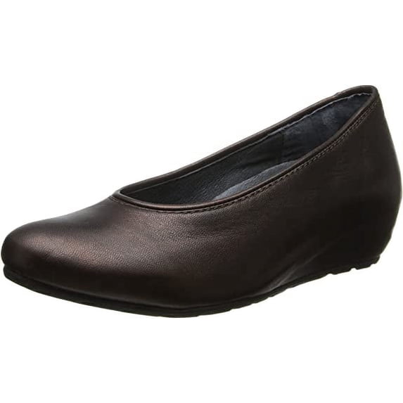 Wolky Women's Valentine Round Toe Wedge Pull-On Shoes, Gray Trevino Metallic, Size EU 36