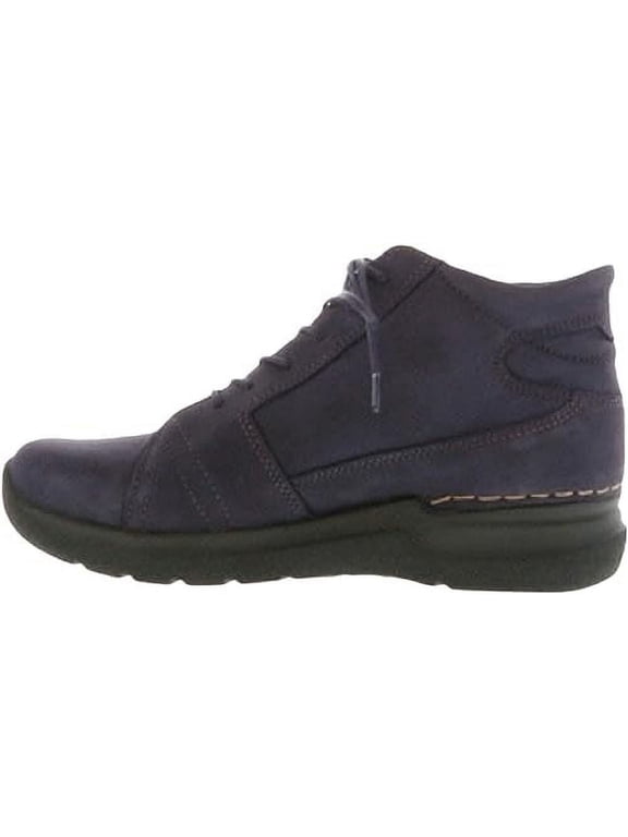 Women's Why Lace-Up Side-Zippered Ankle Boots, Purple, Size EU 37