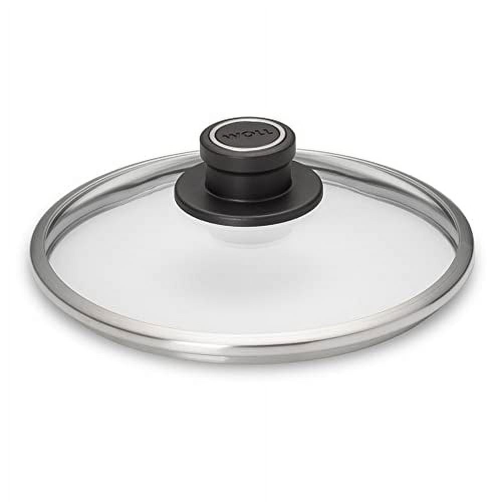 Woll Diamond Lite Pro Tempered Glass Lid – 8-Inch, Stainless Steel Rim, Vented Knob
