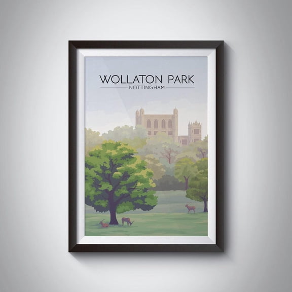 Wollaton Park Nottingham Hall Deer Park Architecture Unframed Paper Print