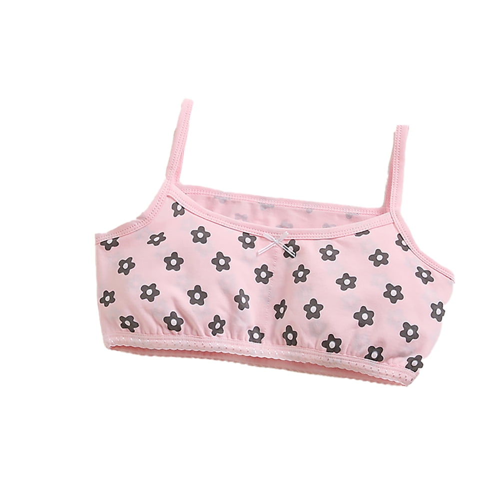 Wolled Kids Girls Stretch Sports Bra for Teens Cotton