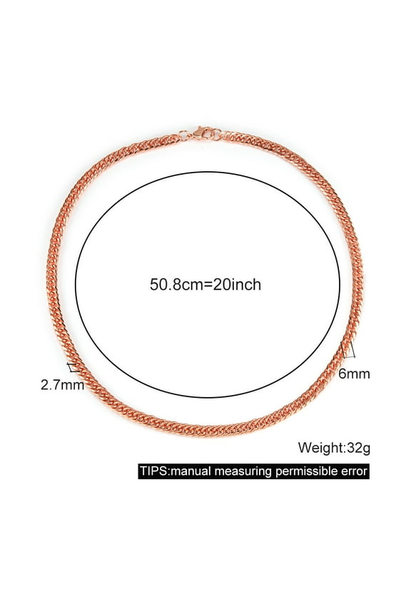 Wollet 20'' Copper Chain Necklace for Women ,Gifts for Mothers and Girlfriends