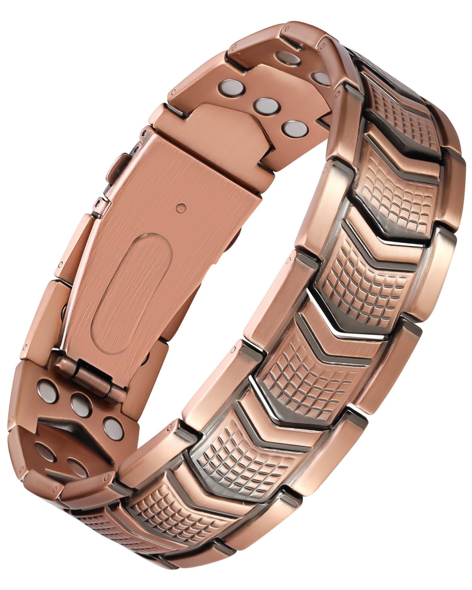 Wollet 3X Copper Magnetic Bracelet for Men – Pure Copper Jewelry with Neodymium Magnets