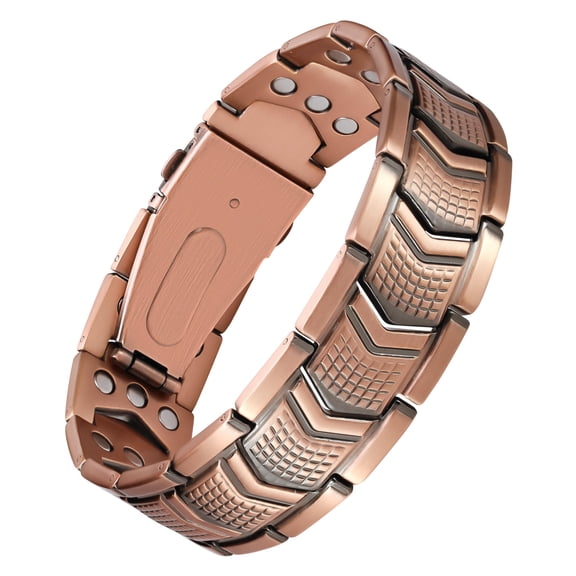 Wollet 3X Copper Magnetic Bracelet for Men – Pure Copper Jewelry with Neodymium Magnets
