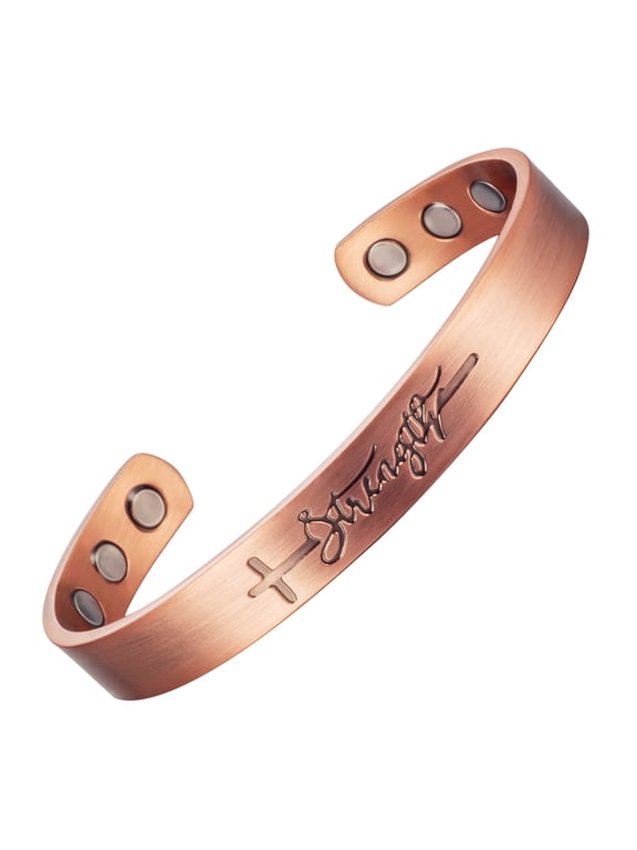 6.5'' Pure Copper Bracelets for Women Men, Cuff Copper Bangles, Gift for Dad&Mom,CPB-0946Q4
