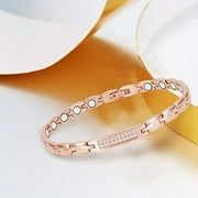 Wollet 7.5'' Rose Gold Fashion Stainless Steel Magnetic Bracelet for Women