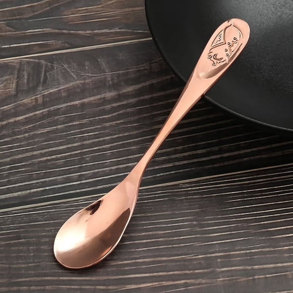 Wollet 99.9% Pure Copper Spoon,  16.5*3.2cm, 12 Zodiac Copper Tableware, Soup Spoon