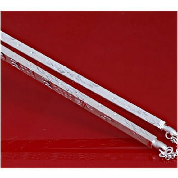 Wollet 999 Sterling Silver Chopsticks, 21g,21cm(8.26'')Dragon and Phoenix Hollow Pure Silver Chopsticks, Wedding Gifts, Practical Silver Tableware