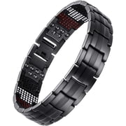 Wollet Black Titanium Magnetic Bracelet for Men, Titanium Jewelry Gift