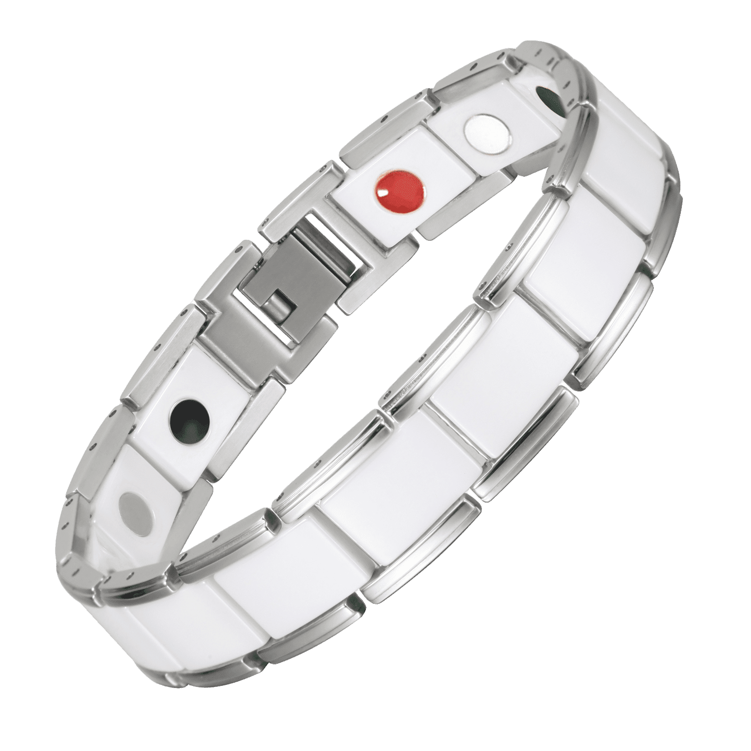 Wollet Unisex comodo bracciale bracciale con bracciale magnetico regolabile in r
