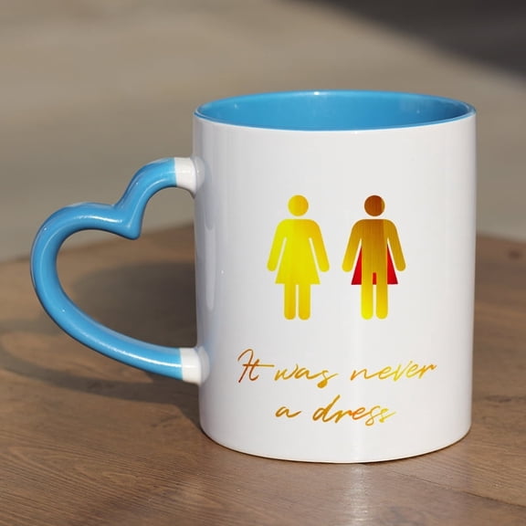 Wollet Ceramic Coffee Mug -It Was Never A Dress Design - Perfect for Daily Inspiration - Unique Gift for Change Makers,11oz