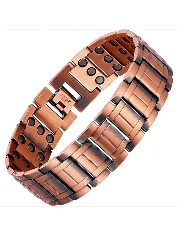 Copper Bracelet for Men 3X Magnetic Bracelets 99.99% Pure Copper Wristband