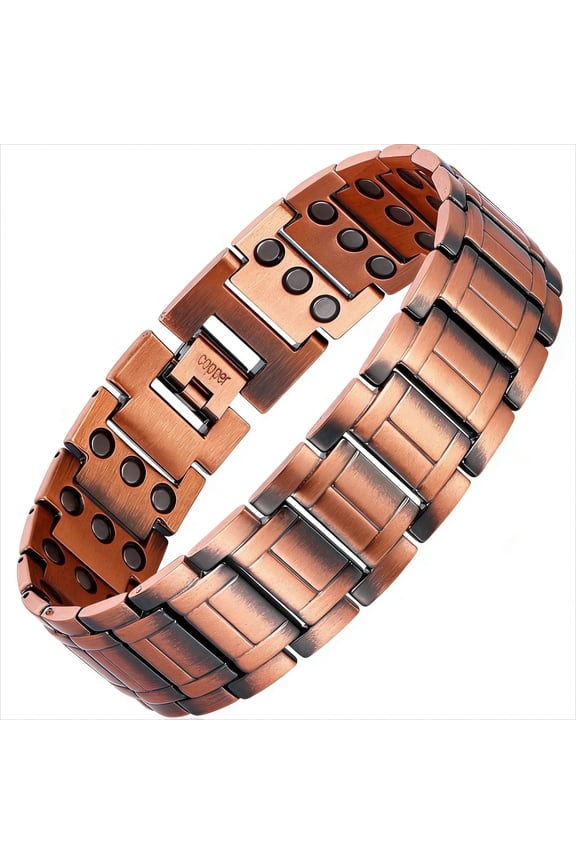 Copper Bracelet for Men 3X Magnetic Bracelets 99.99% Pure Copper Wristband