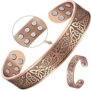 Wollet Copper Bracelet for Women Men, Copper Magnetic Ring , Adjustable Copper Jewelry
