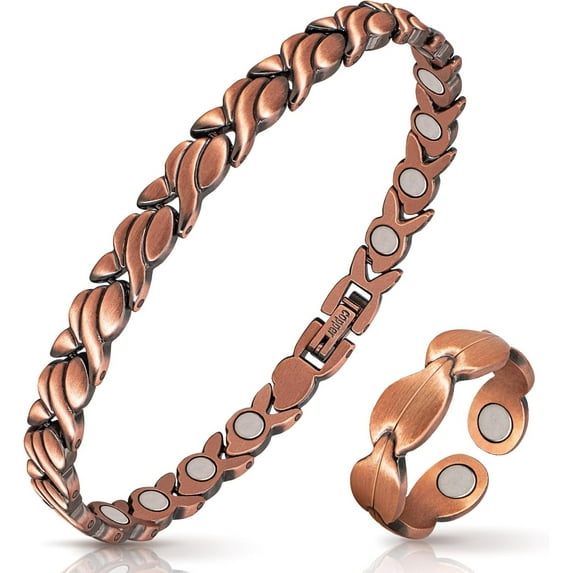 Wollet Copper Bracelets Jewelry Set for Women