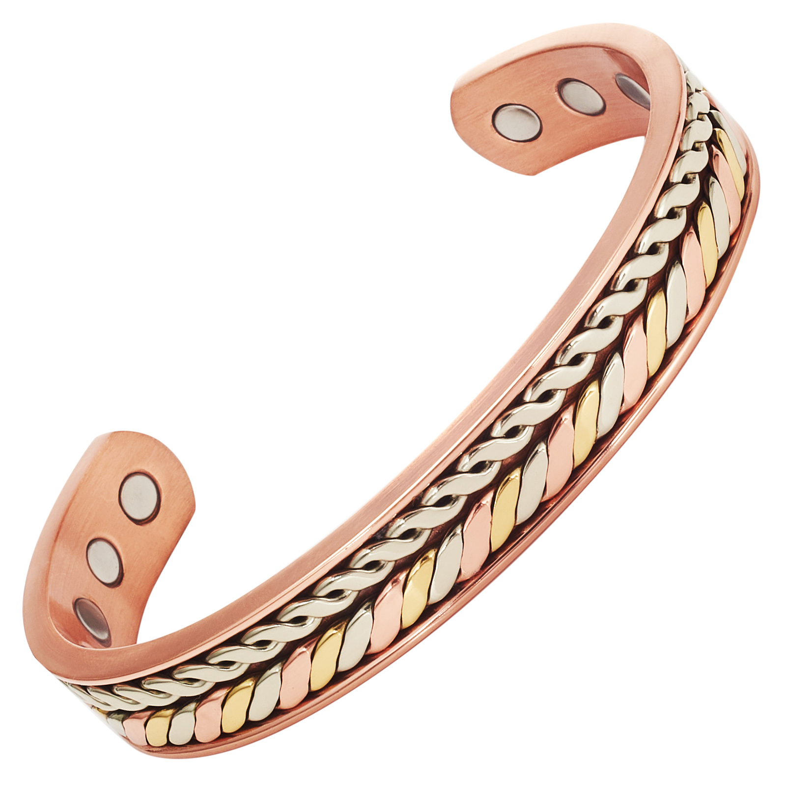 Copper Magnetic Bracelet for Men Women, 6.3in, , Adjustable Cuff Copper Jewelry