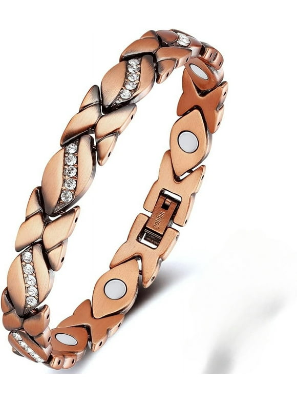 Magnetic Copper Bracelet for Women,Gift for mom or wife, Length (6.8in-8in)