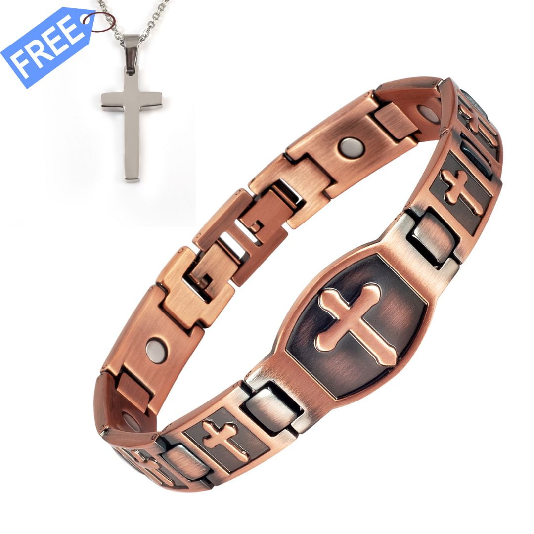 Wollet Copper Link Bracelets, 8.66'' Christian Bracelet