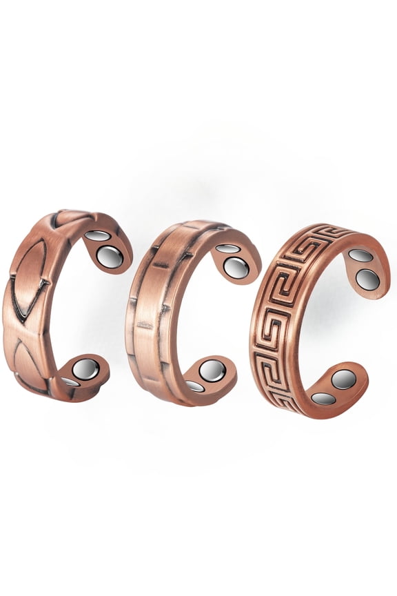 Copper Magnetic Rings Set for Women, Copper Jewelry Gift for Mom Wife Daughter