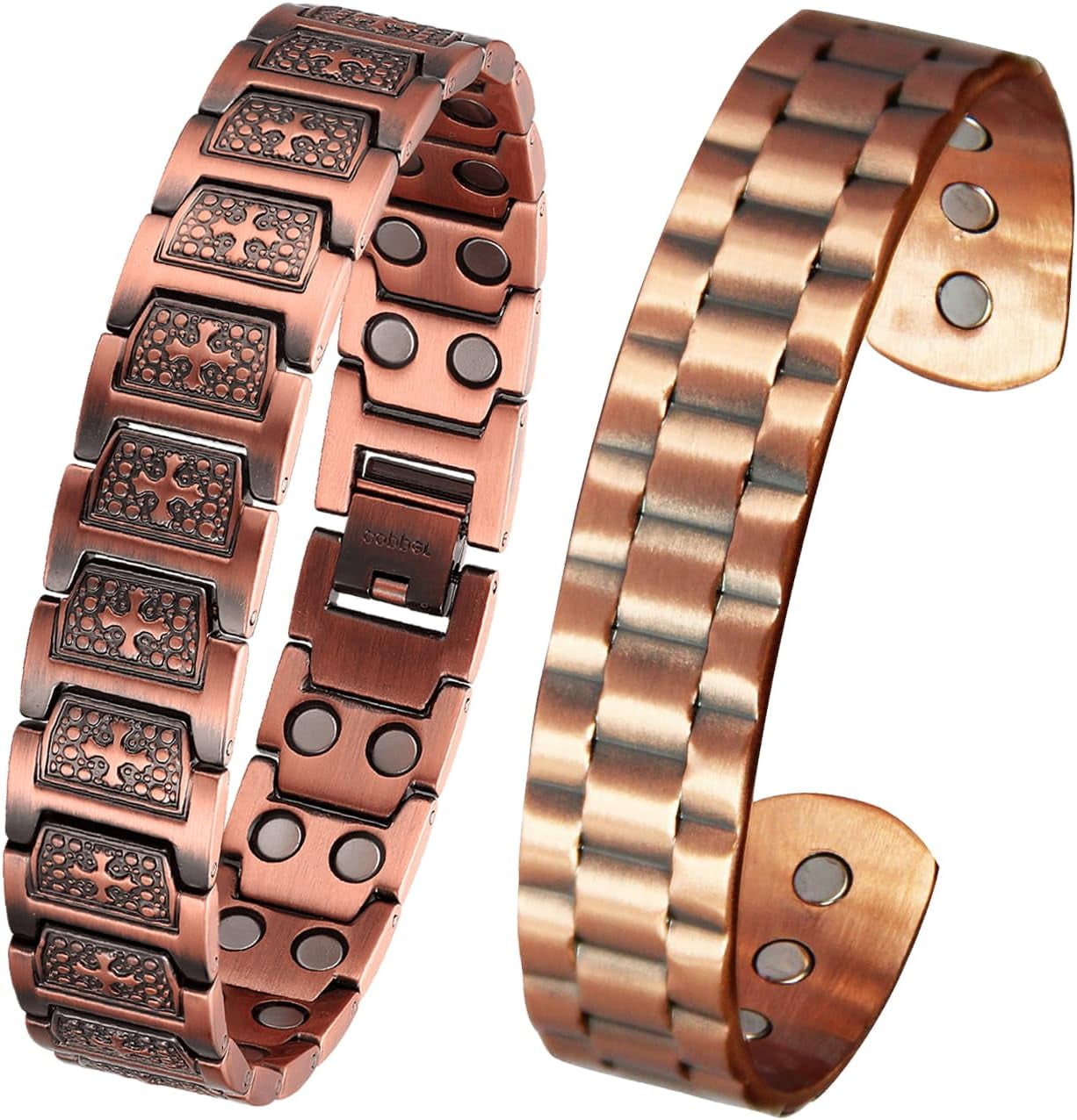 Wollet Cross Copper Bracelet with Adjustable