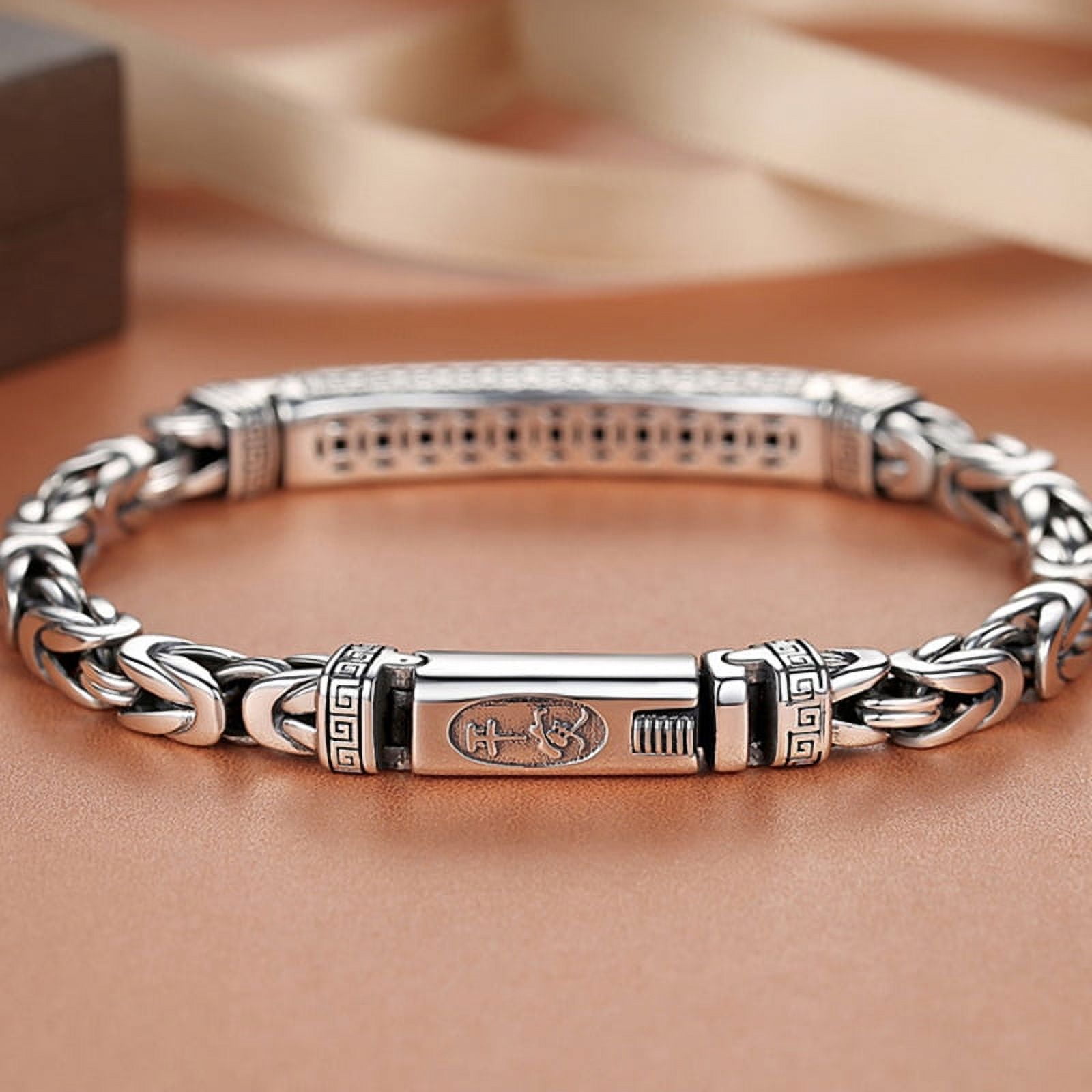 Dropship Totem Silver Bracelet 999 Pure Silver Retro Solid Men And Women  Couple Bracelet Archaic And Simple Thai Silver Mobius to Sell Online at a  Lower Price | Doba