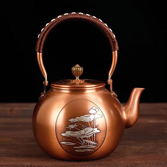 Wollet Handmade Copper Pot for Boiling Water, Pure Copper Tea Pot , Cooking Tea Pot Without Coating