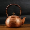 thumbnail image 1 of Wollet Handmade Hammer Patterned Copper Teapot, Uncoated, Pure Copper Tea Pot, Pure Copper Beam Teapot, 1 of 4