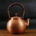thumbnail image 1 of Wollet Handmade Hammer Patterned Copper Teapot, Uncoated, Pure Copper Tea Pot, Pure Copper Beam Teapot, 1 of 3