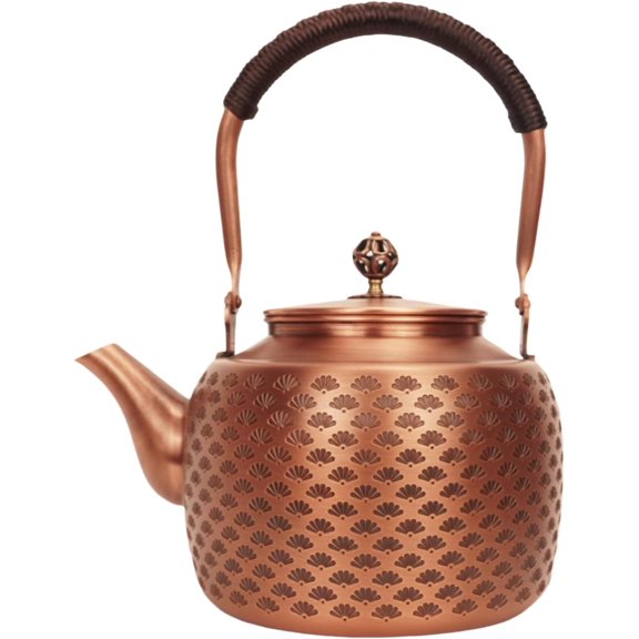 Wollet Handmade Pure Copper Kettle Copper Teapot for Stovetop 2000ml