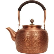 Wollet Handmade Pure Copper Kettle Copper Teapot for Stovetop 2000ml