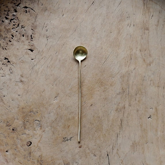 Wollet Handmade Pure Copper Spoon Coffee Spoon, Milk Mixer Stick, Dessert Spoon, Small Teaspoon